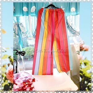 New Bohemian wide legged colorful striped pant with elastic waist